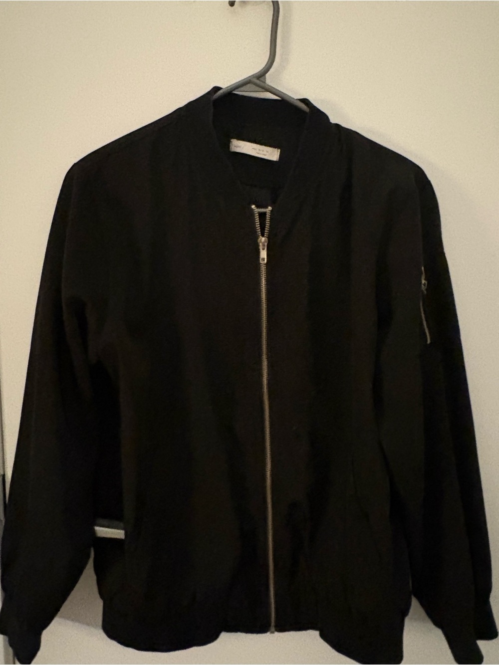 H&M Black Women's Bomber Jacket with Zip